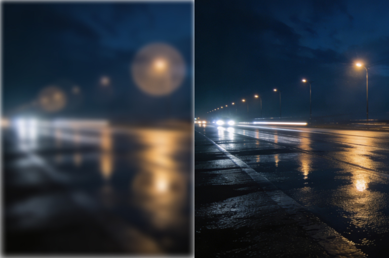 bleščanje med vožnjo